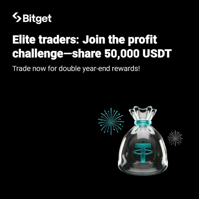 Elite traders competing in Bitget Year-end Profit Challenge 2025 with trading charts and leaderboard