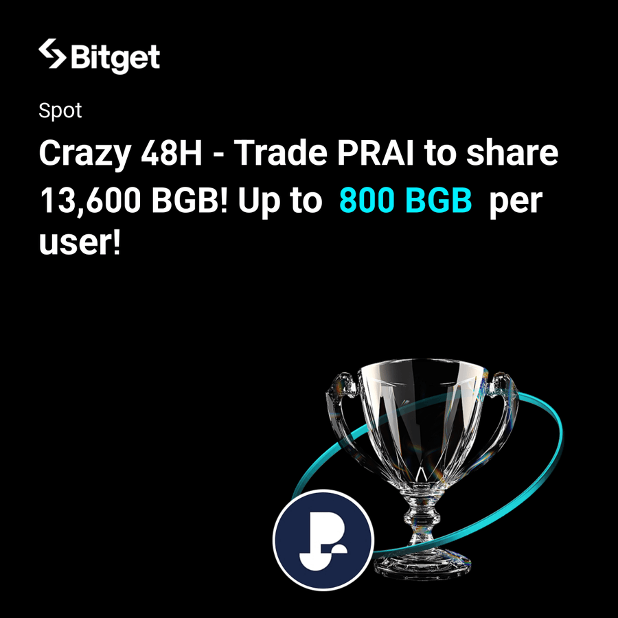 48 Giờ Điên Rồ: Săn 13.600 BGB Cùng $PRAI & Bitget Ngay!