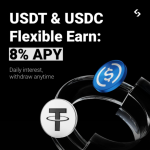 On-chain Earn Bitget: Nhận lãi 8% APY cho USDT và USDC