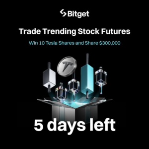 5 Ngày Cuối: Nhận $300K Cổ Phiếu Tesla Với Bitget Stock Futures