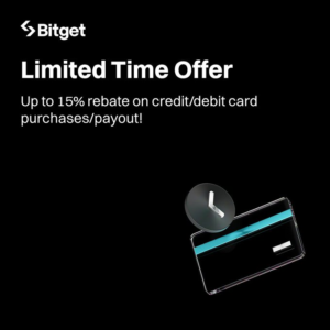 Tin Nóng: Bitget Hoàn Tiền 15% Khi Mua Bán Crypto Bằng Thẻ Tín Dụng