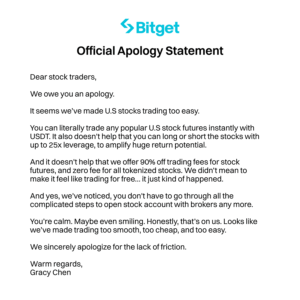 Sự Thật Đằng Sau Việc Bitget CEO Xin Lỗi Cộng Đồng Trader