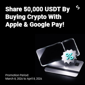 Mua Crypto bằng Apple Pay Google Pay nhận thưởng 50,000 USDT
