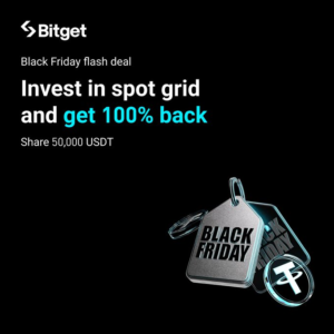 Bitget Spot Grid Black Friday: Hoàn Tiền 100%, Kiếm Lợi Nhuận Thụ Động