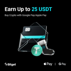 Mua Crypto Bằng Google Pay & Apple Pay Trên Bitget Nhận 45 USDT