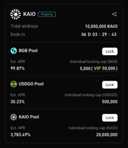 Bitget Launchpool KAIO: Săn Thưởng 10 Triệu Token Trị Giá 1.92M USD
